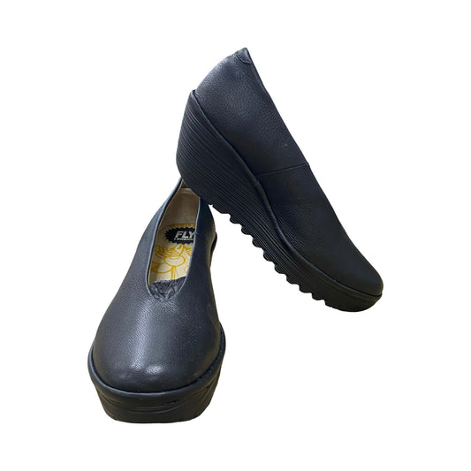 Shoes Heels Wedge By Fly London In Black, Size:9