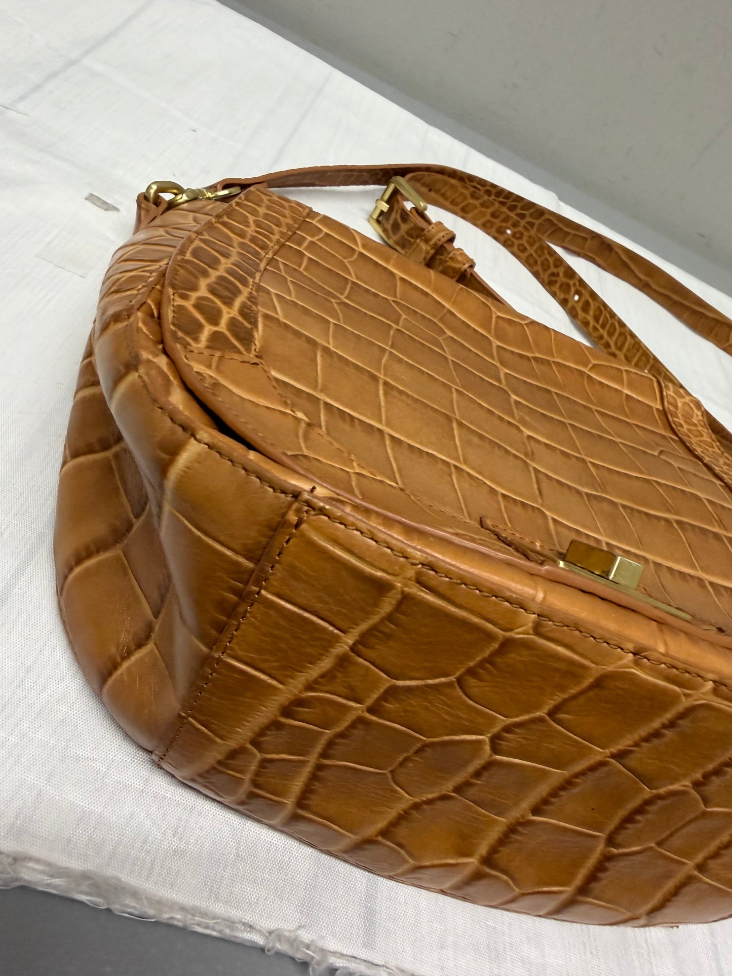Crossbody Designer By Brahmin In Brown, Size:Medium
