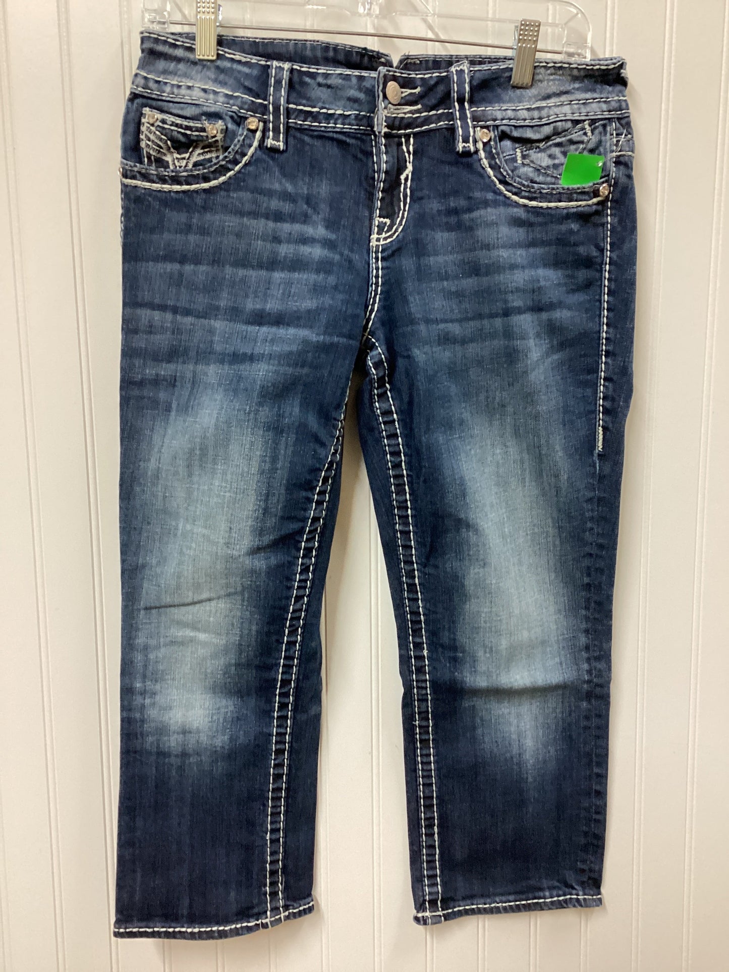 Capris By Vigoss In Blue Denim, Size:8
