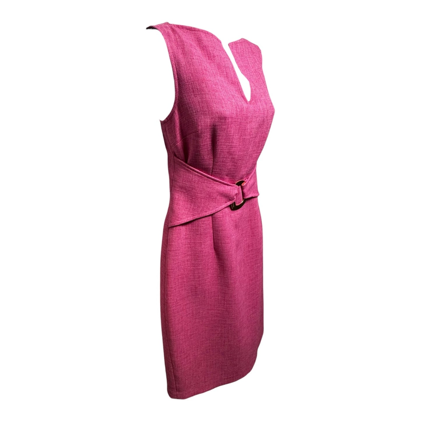 Sheath Midi Dress By David Meister In Pink, Size: 2