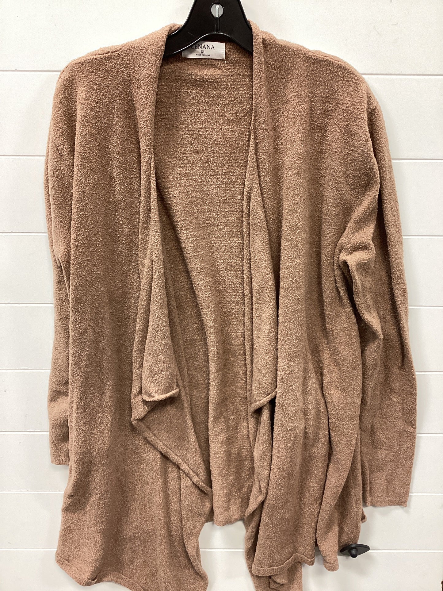 Cardigan By Zenana In Brown, Size:Xl