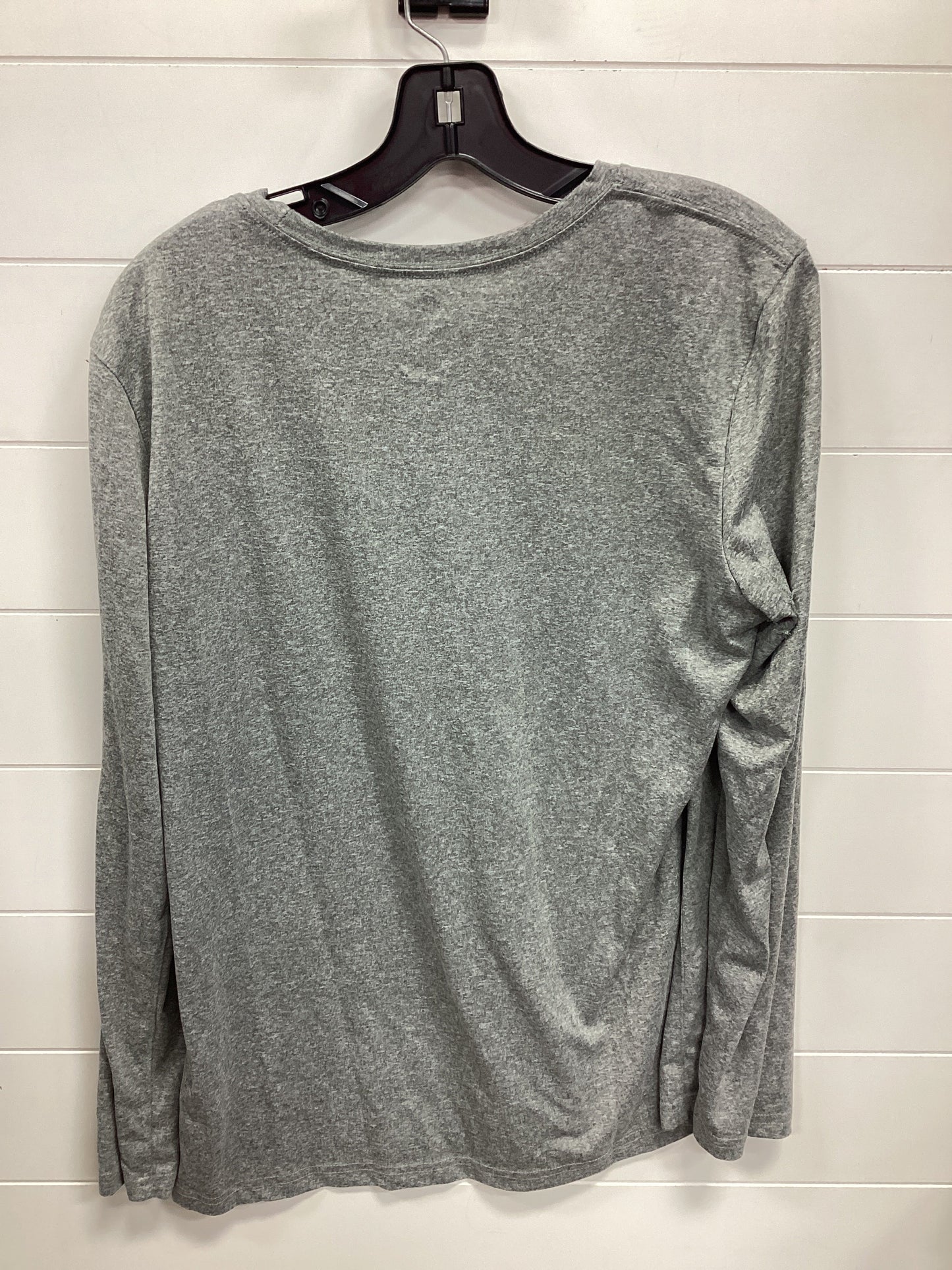 Athletic Top Ls Collar By Nike Apparel In Grey, Size:Xl