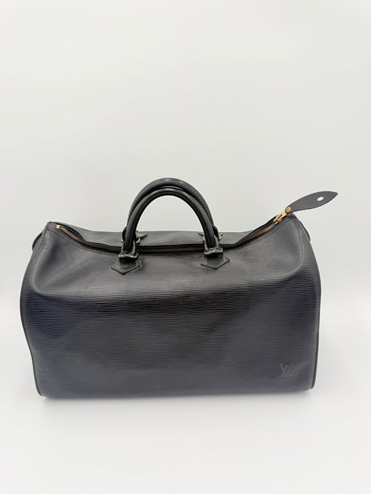 Handbag Luxury Designer By Louis Vuitton In Black, Size:Large
