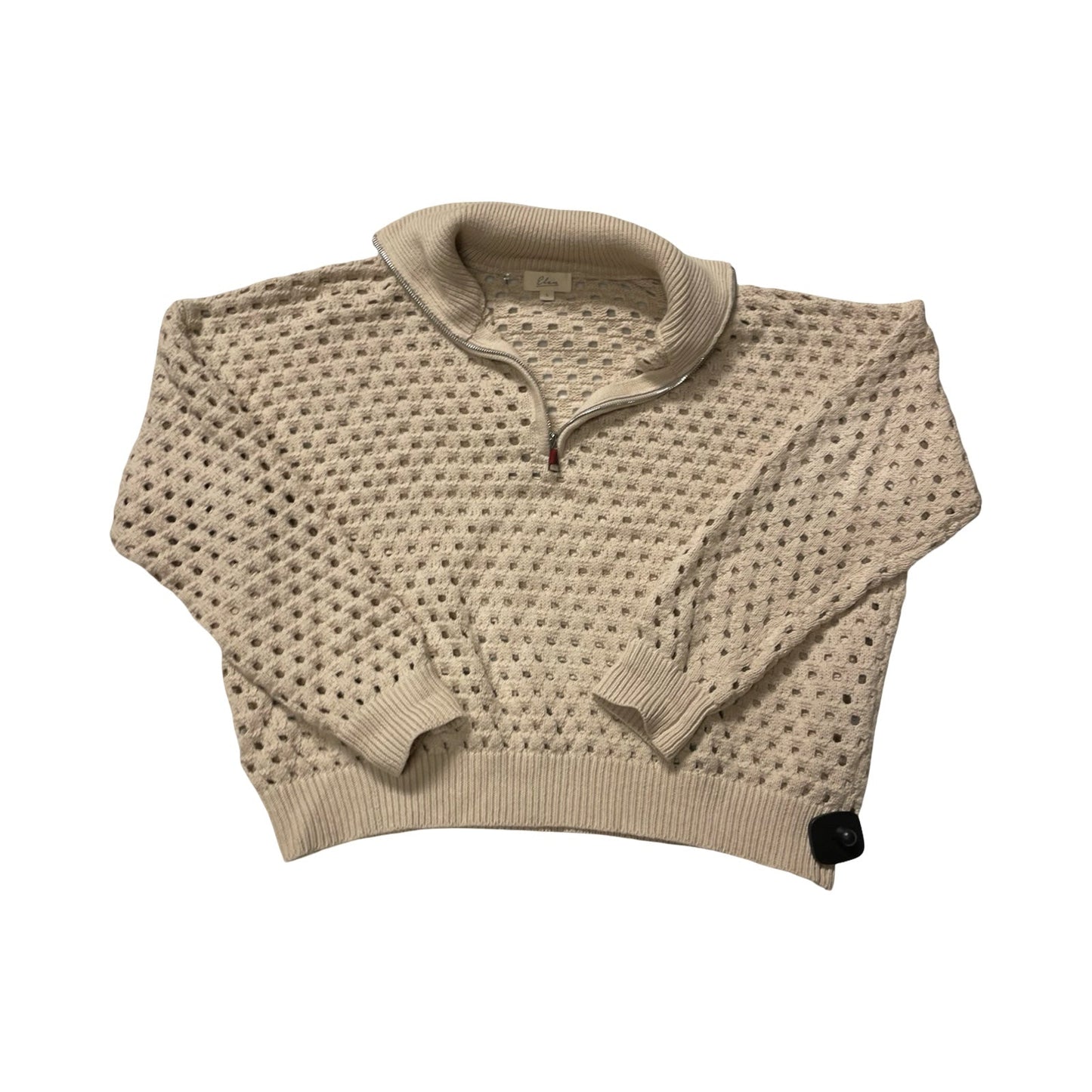 Sweater By Elan In Tan, Size:L