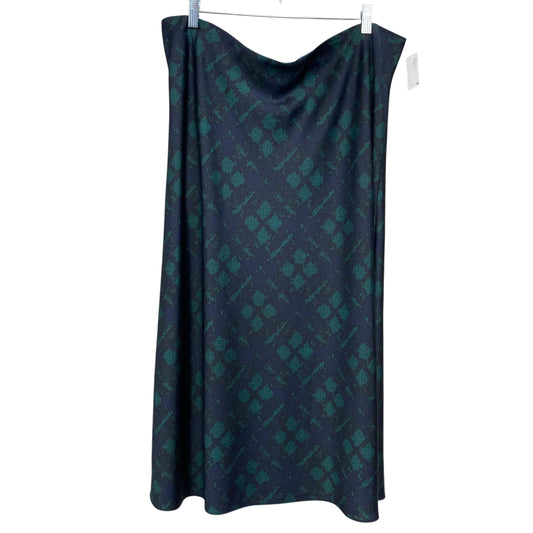 Skirt Maxi By J. Crew In Blue & Green, Size:18