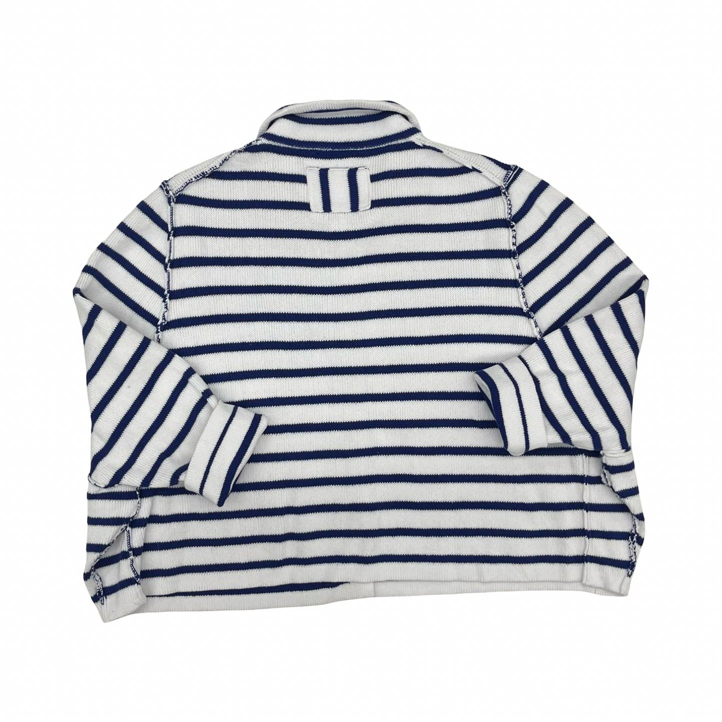 Sweater Cardigan By Veveret In Blue & White, Size:M