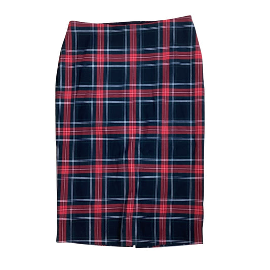 Skirt Midi By Express In Plaid Pattern, Size:8