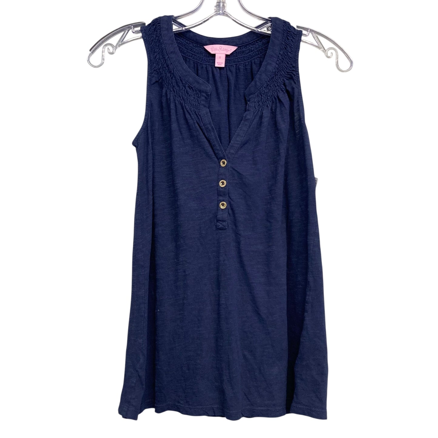 Top Sleeveless Designer By Lilly Pulitzer In Navy, Size:S