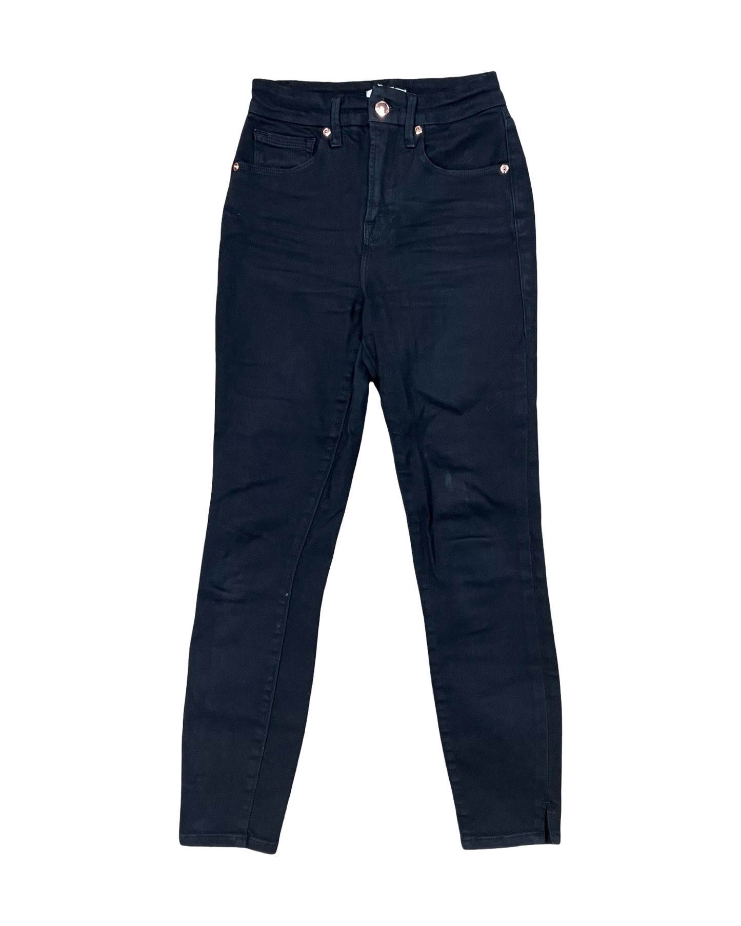 Jeans Skinny By Good American In Black Denim, Size:0