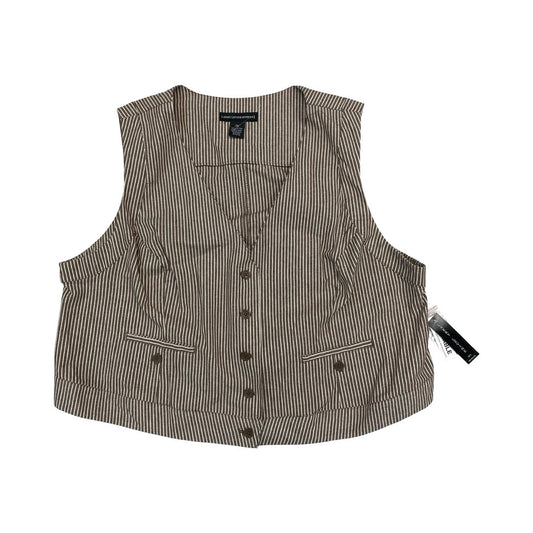 Vest Other By Larry Levine In Striped Pattern, Size:2X