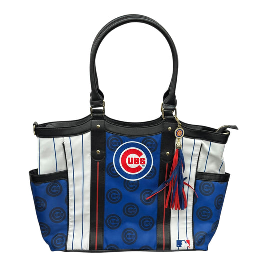 Handbag By Clothes Mentor In Blue & White, Size:Large