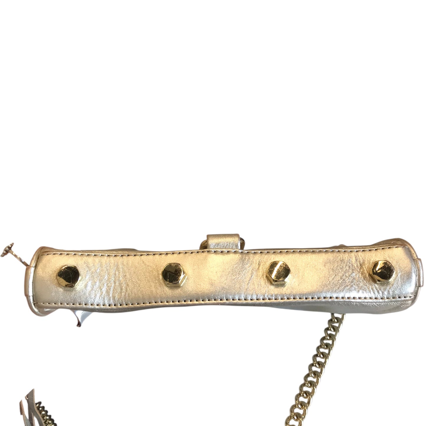 Crossbody Designer By Rebecca Minkoff In Gold, Size:Small