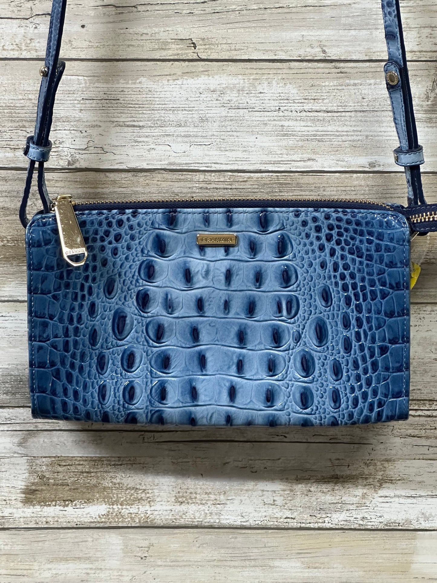Crossbody Designer By Brahmin In Blue, Size:Small