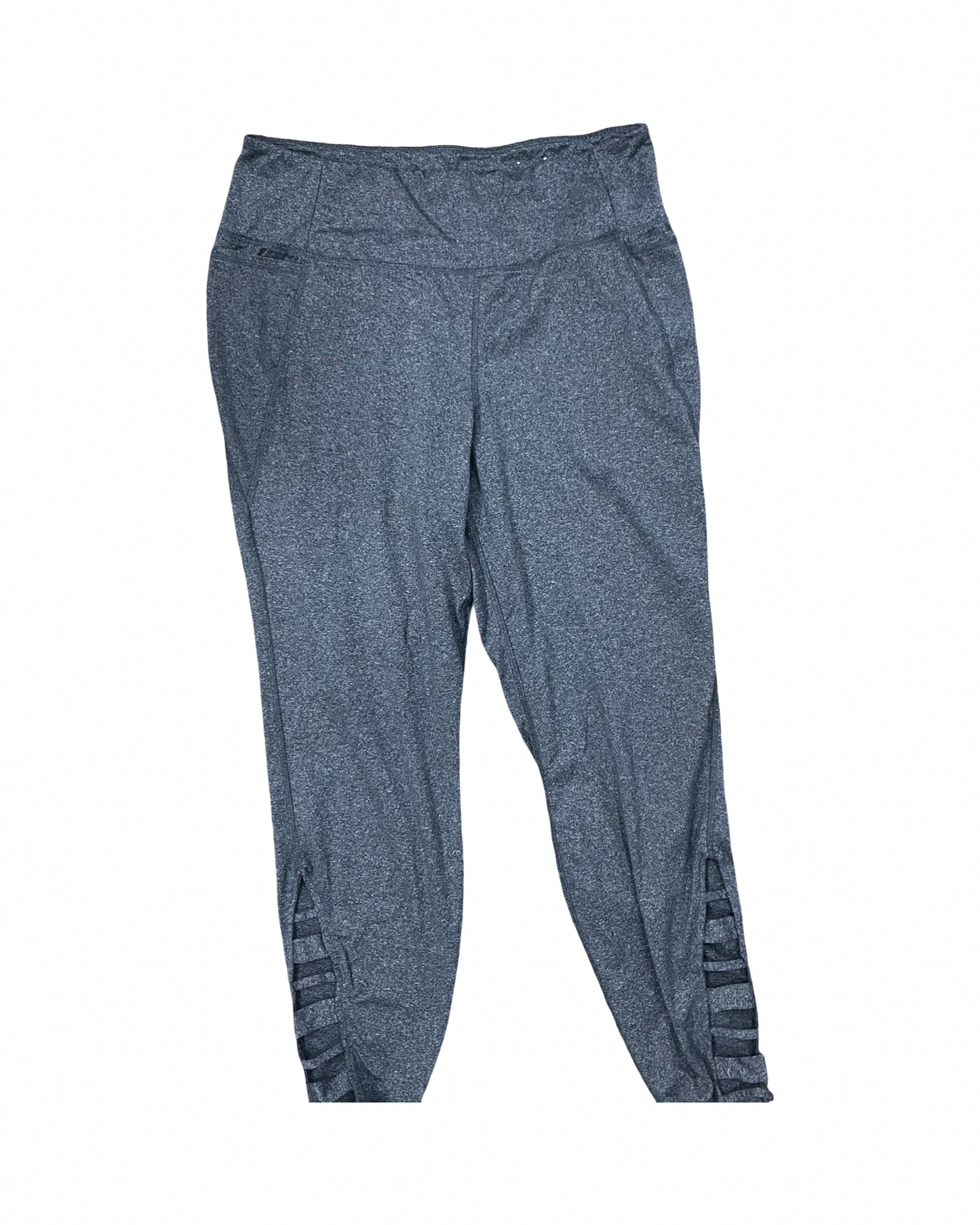 Athletic Leggings By Livi Active In Grey, Size:1X