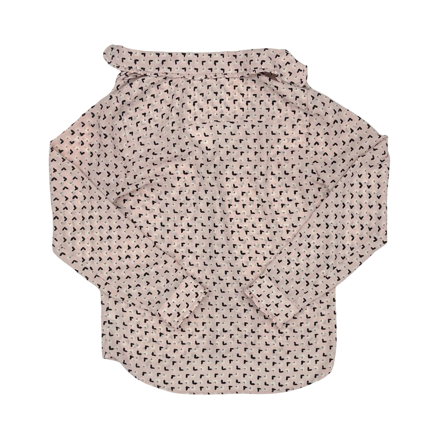 Blouse Ls By Talbots In Black & Pink, Size:S