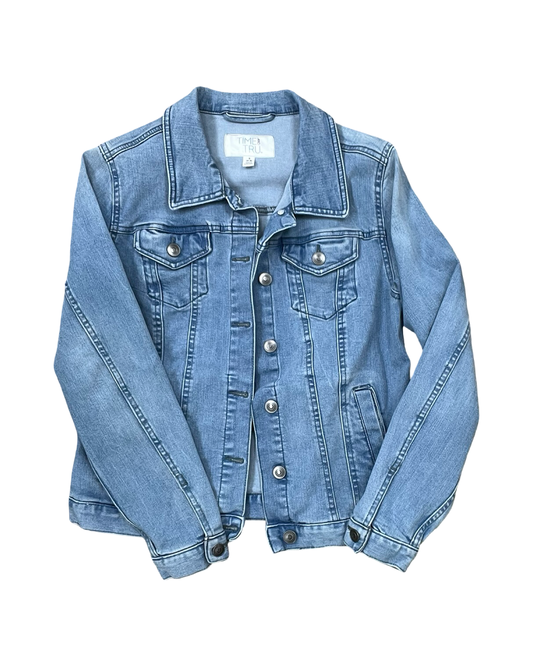 Jacket Denim By Time And Tru In Blue Denim, Size:S