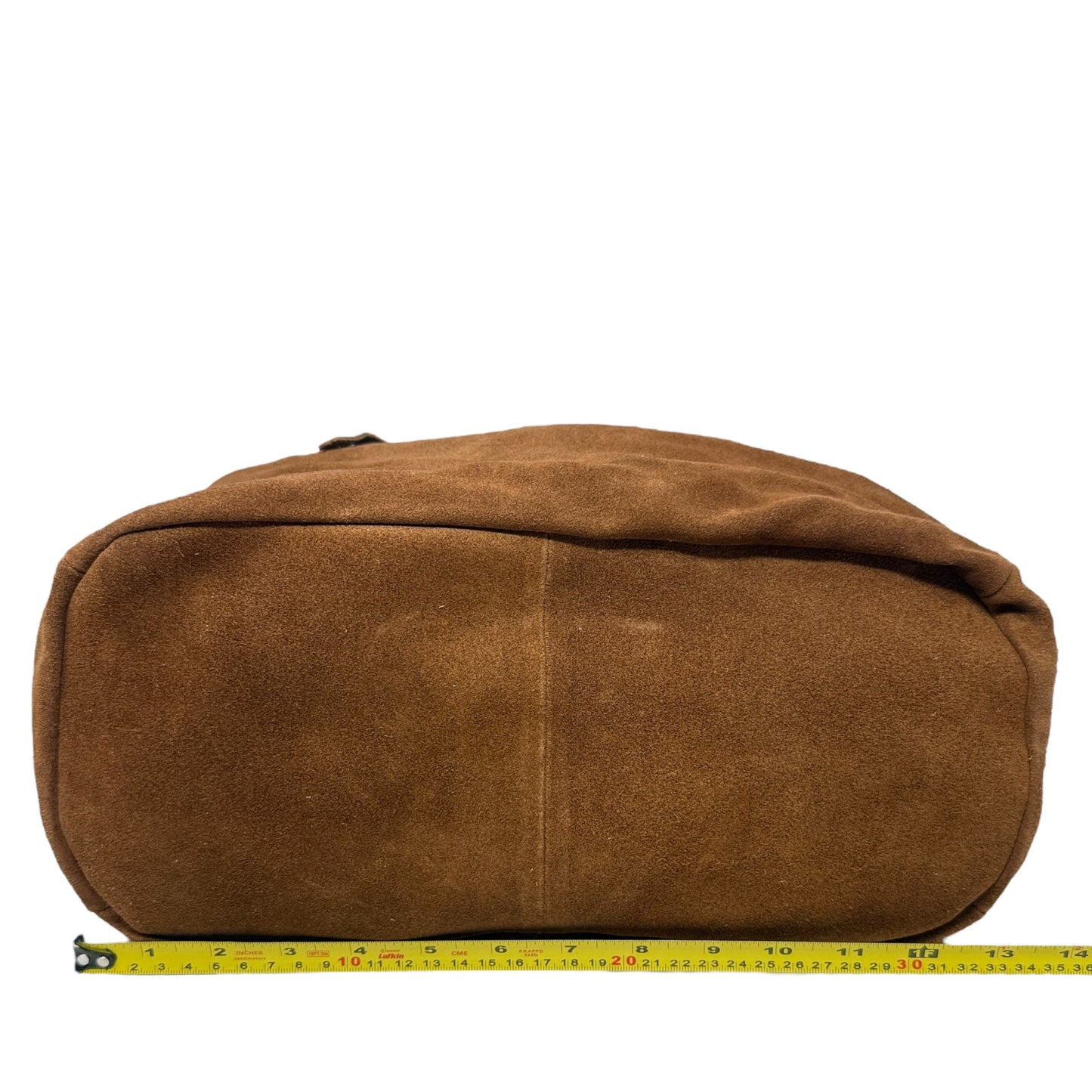 Westbound Suede Tote By Free People In True Brown, Size: Medium