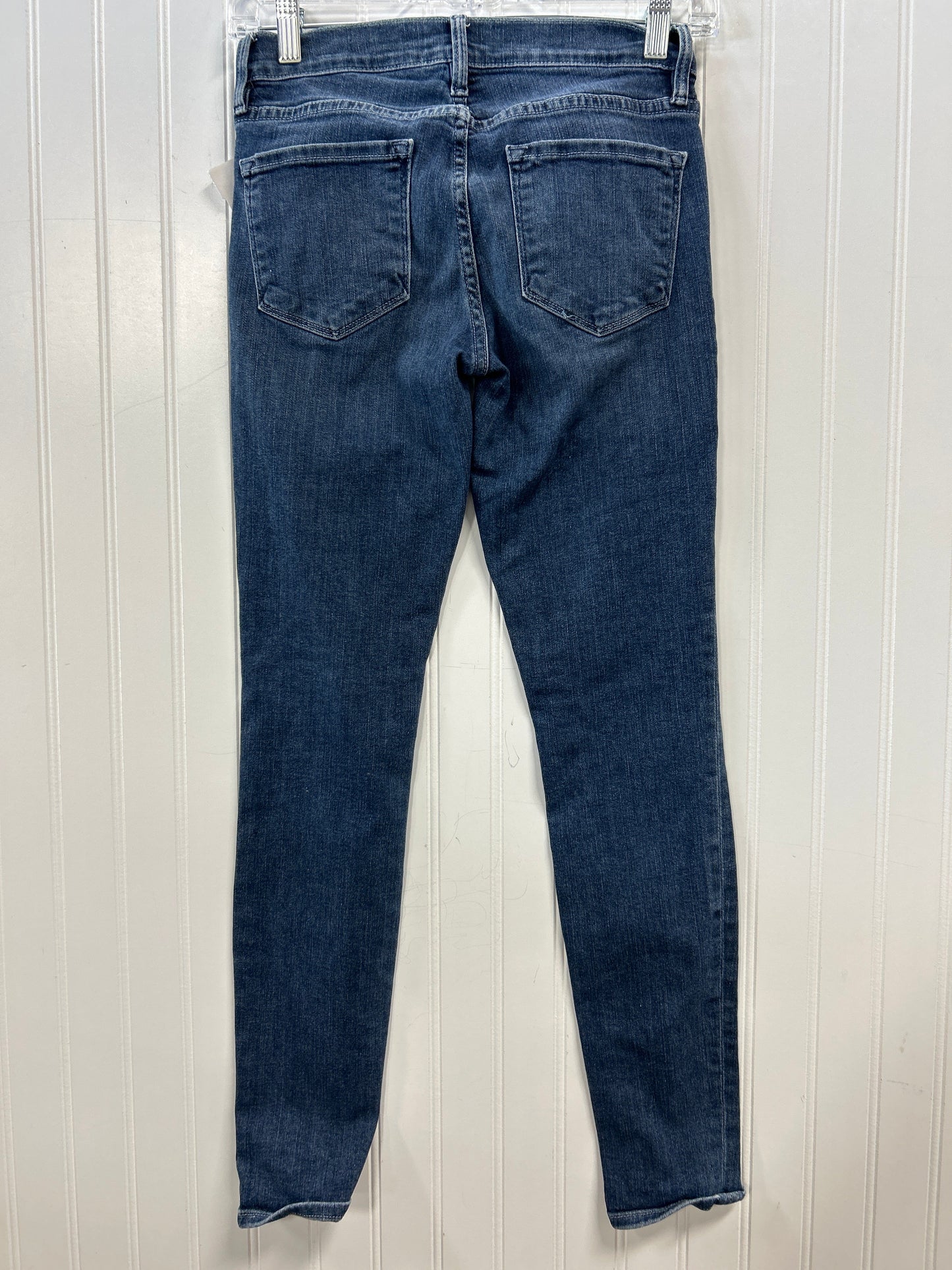 Jeans Skinny By Frame In Blue Denim, Size:2