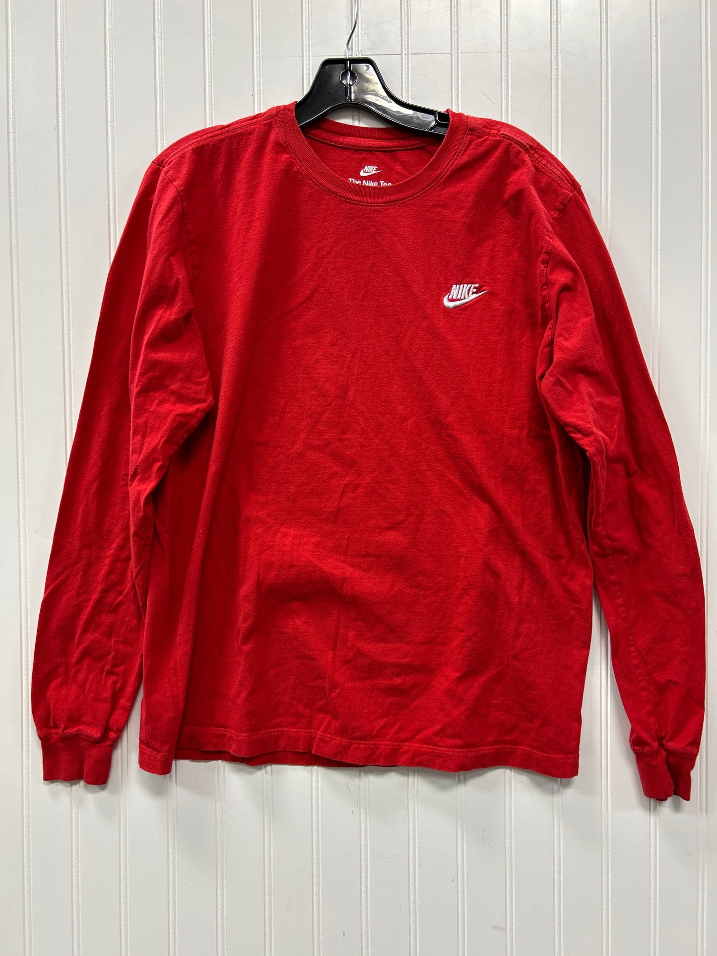Athletic Top Ls Crewneck By Nike Apparel In Red, Size:M