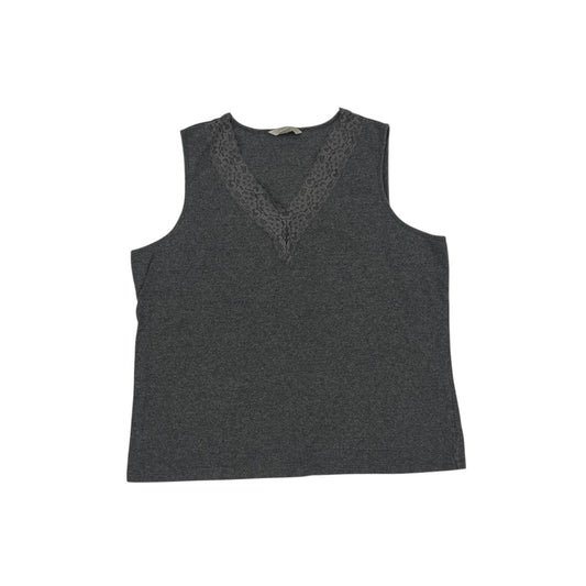 Tank Top By Laura Ashley In Grey, Size:1X