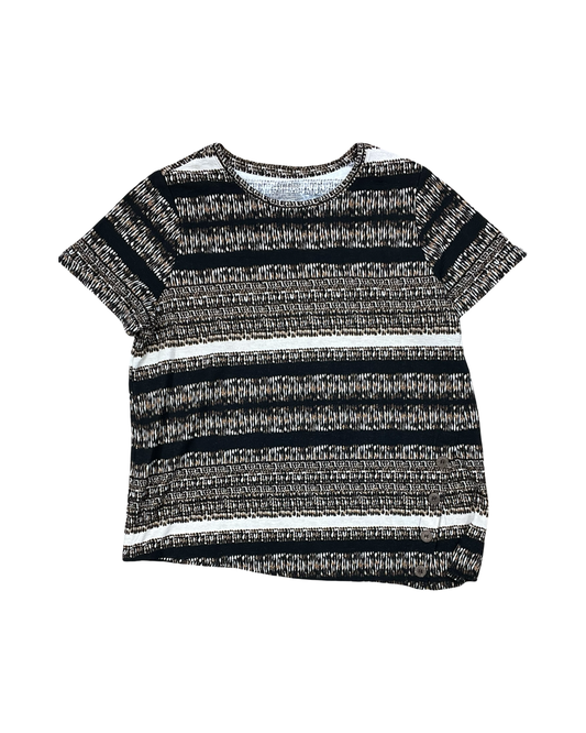 Top Ss By Clothes Mentor In Black & Brown, Size:1X