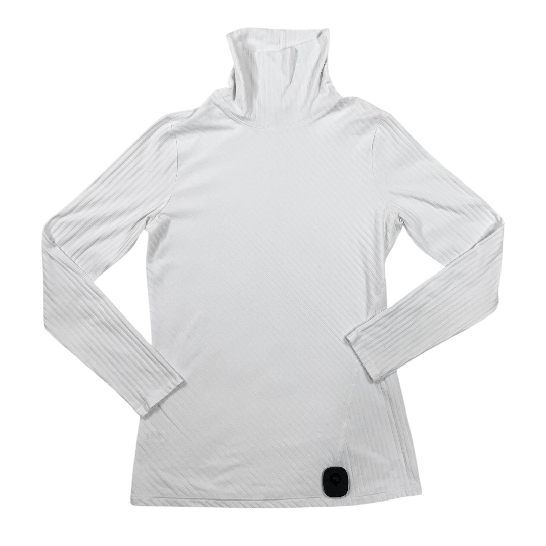 Athletic Top Ls Collar By Athleta In White, Size:M
