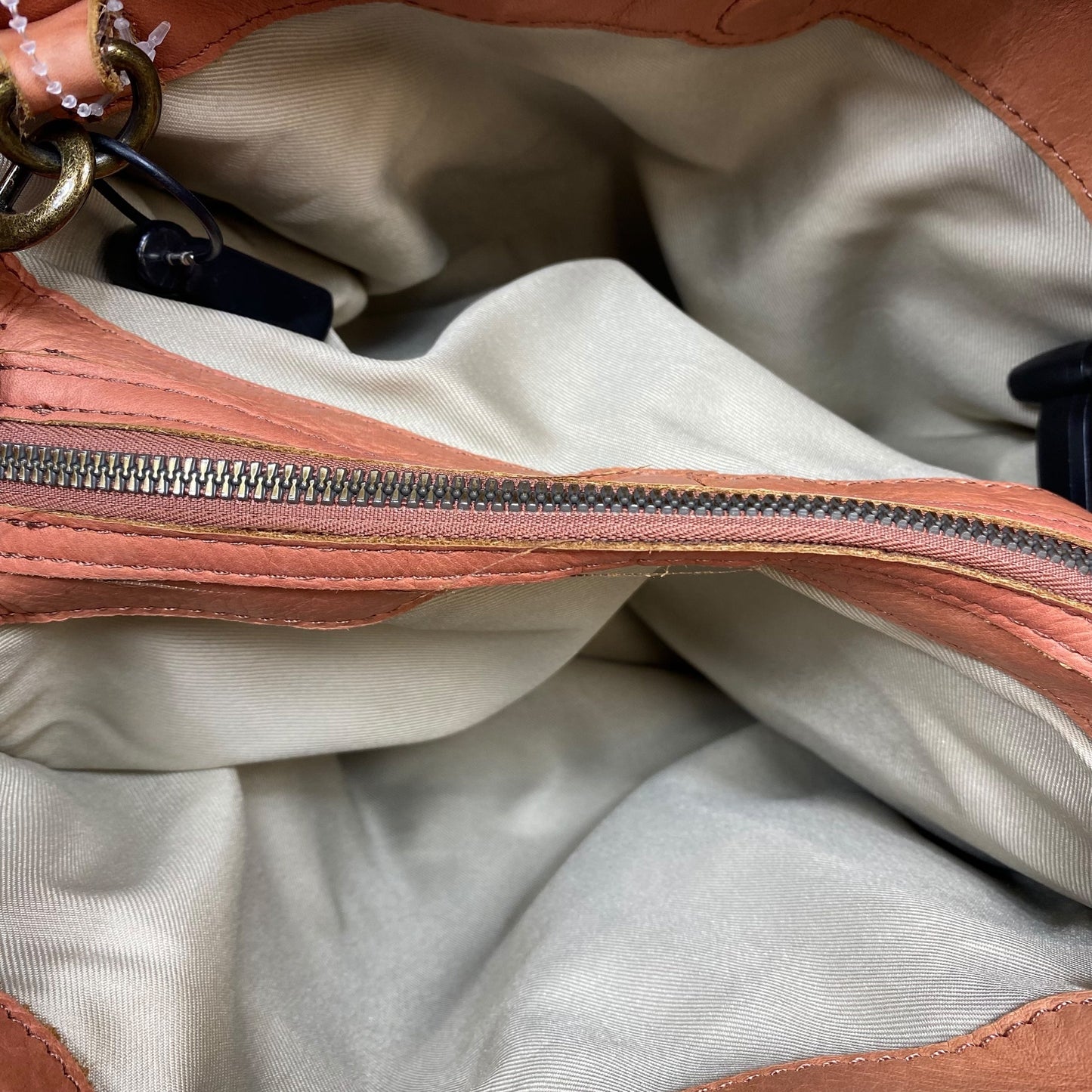 Handbag Leather By American Leather Co In Brown, Size:Medium