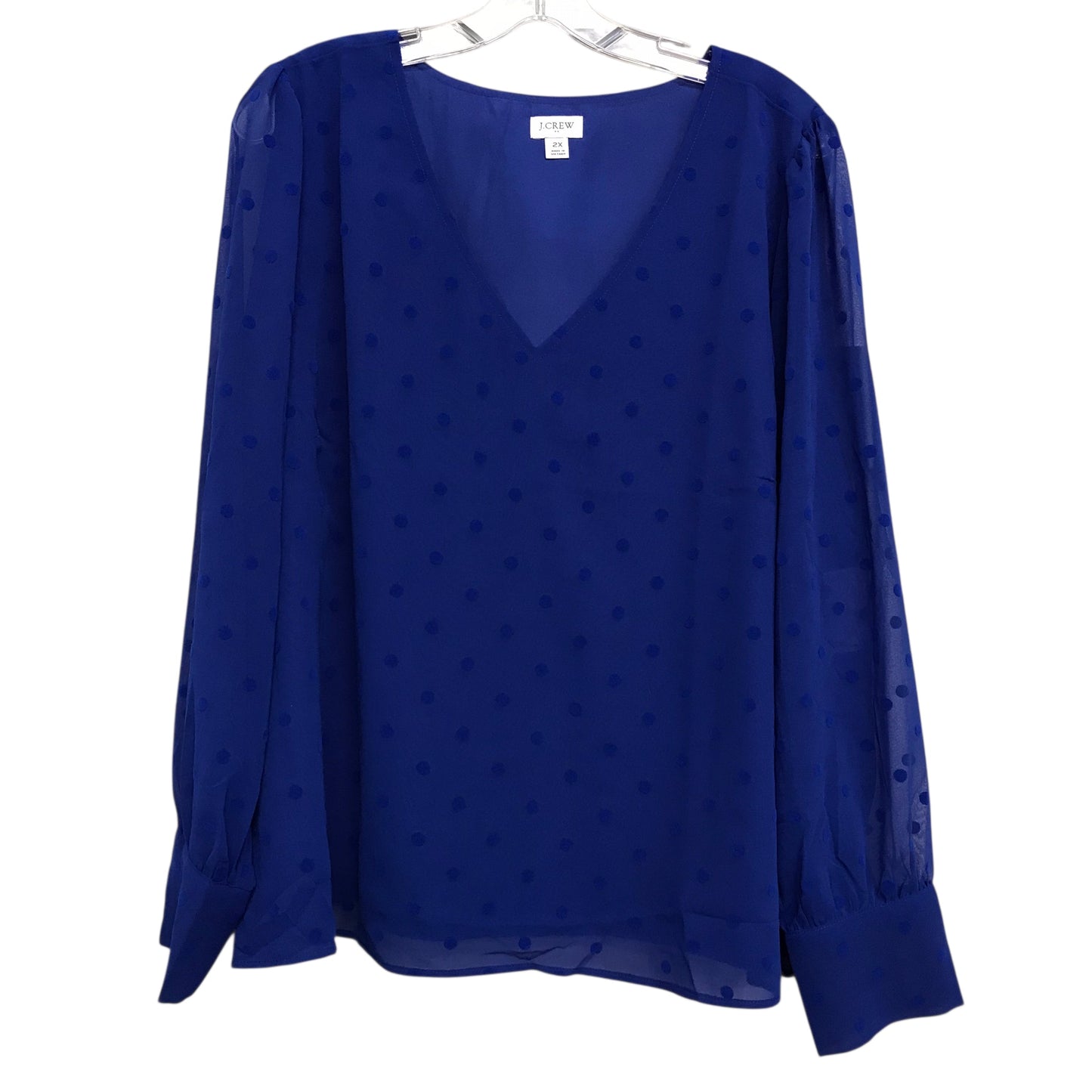 Top Ls By J. Crew In Blue, Size:2X