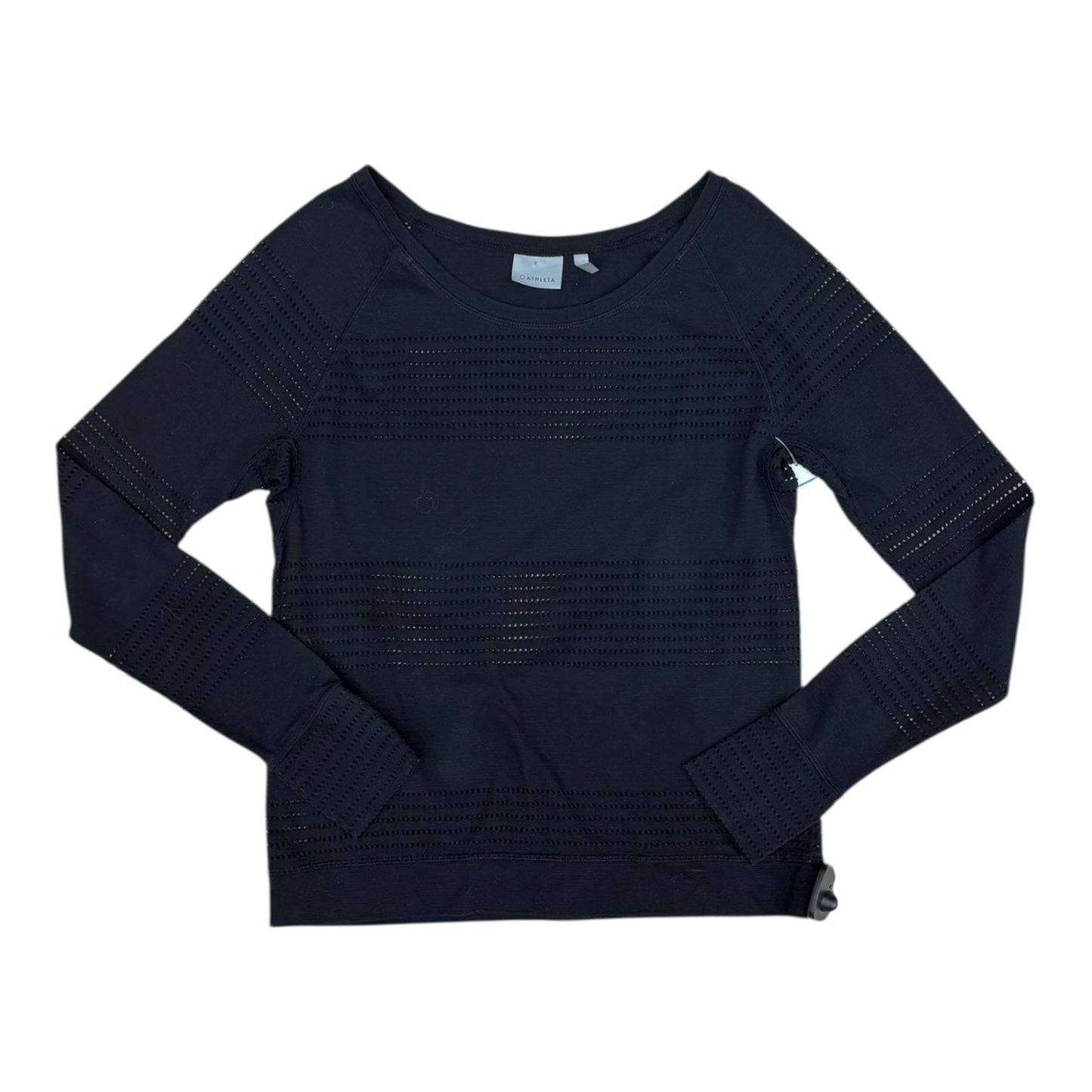 Athletic Top Ls Crewneck By Athleta In Black, Size:S