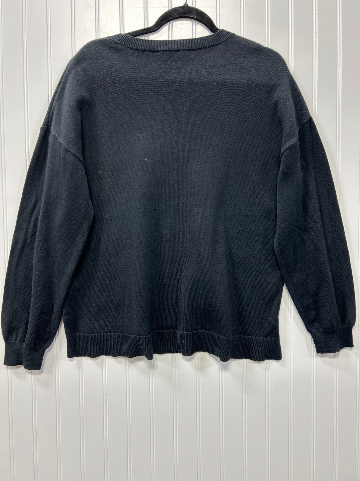 Top Ls By Time And Tru In Black, Size:Xl