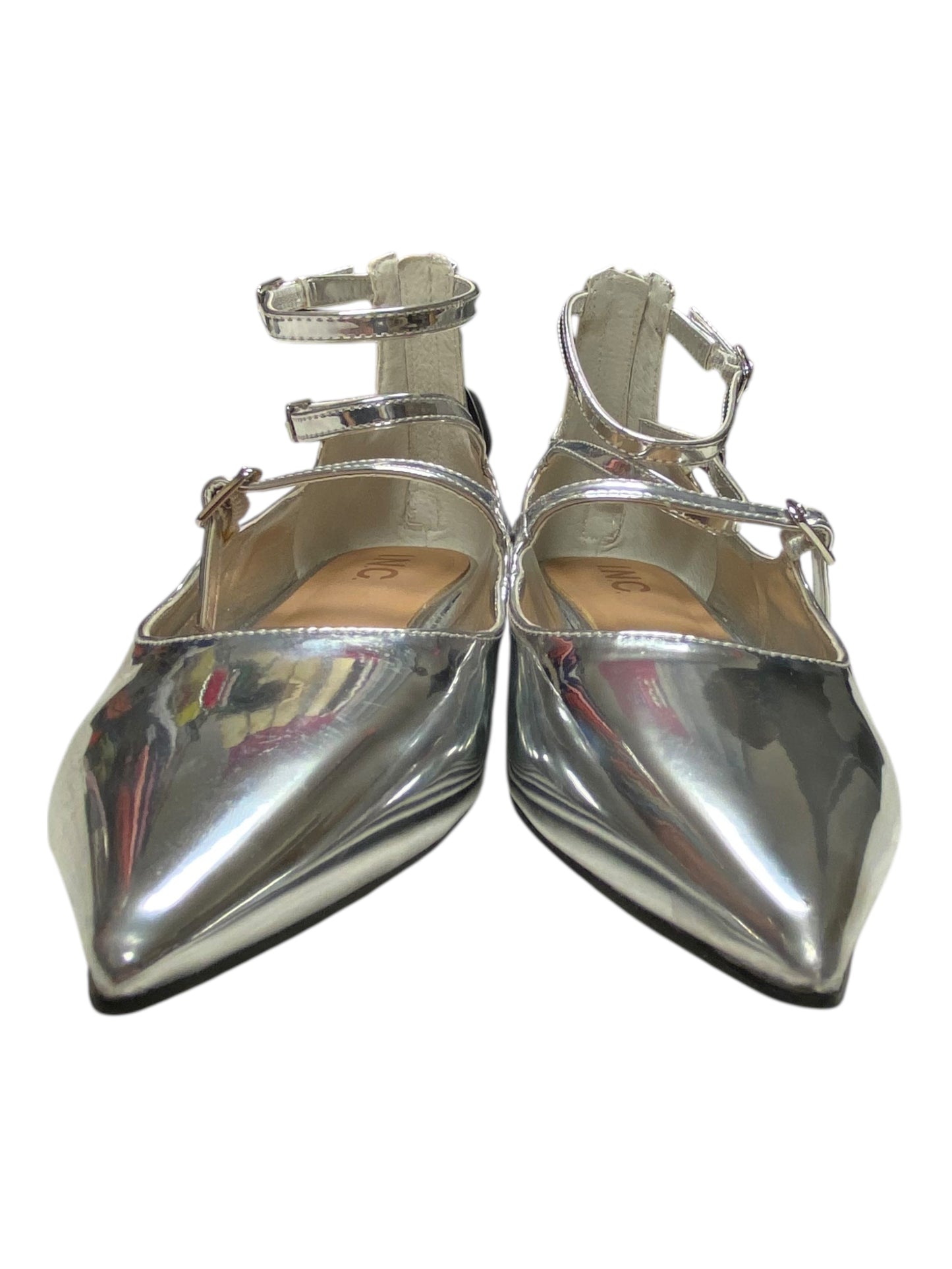 Shoes Flats By Inc In Silver, Size:7