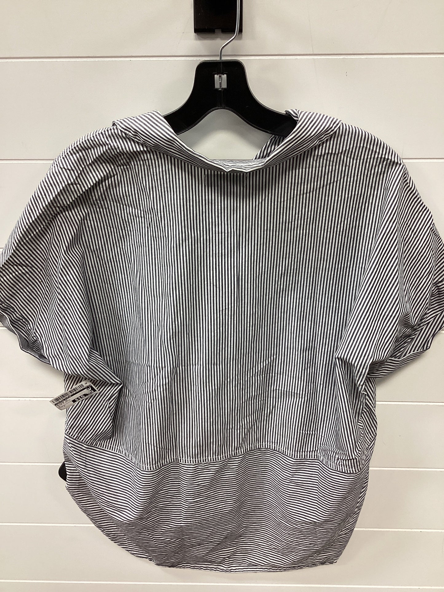 Blouse Ss By Calvin Klein In Blue & White, Size:S