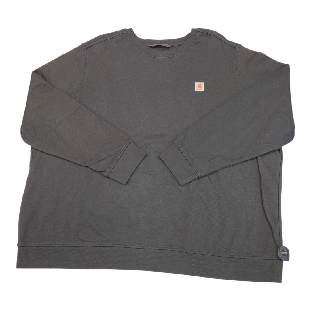 Athletic Sweatshirt Crewneck By Carhartt In Black, Size:3X