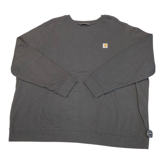 Athletic Sweatshirt Crewneck By Carhartt In Black, Size:3X