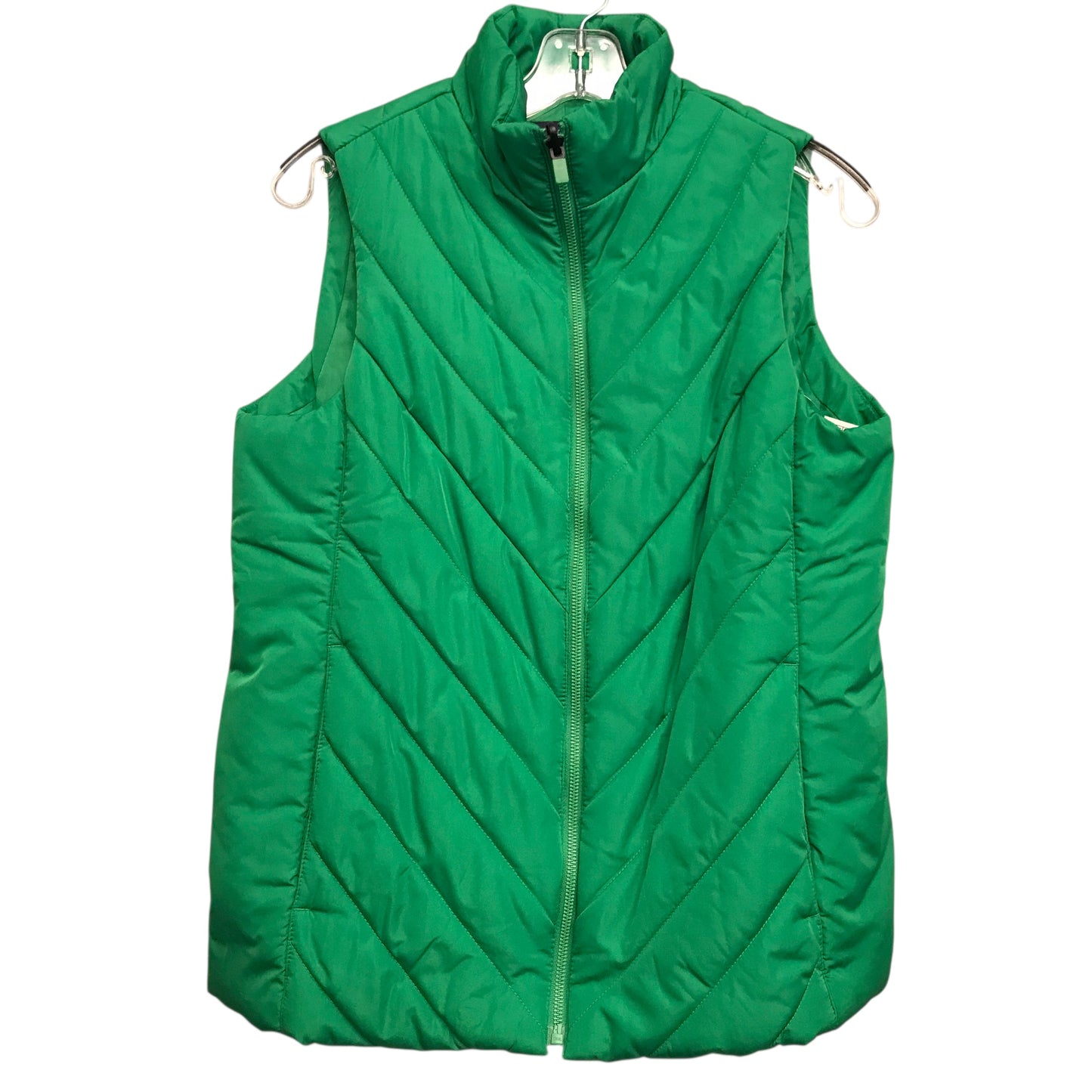 Vest Puffer & Quilted By Lands End In Green, Size:S