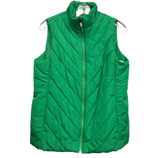 Vest Puffer & Quilted By Lands End In Green, Size:S