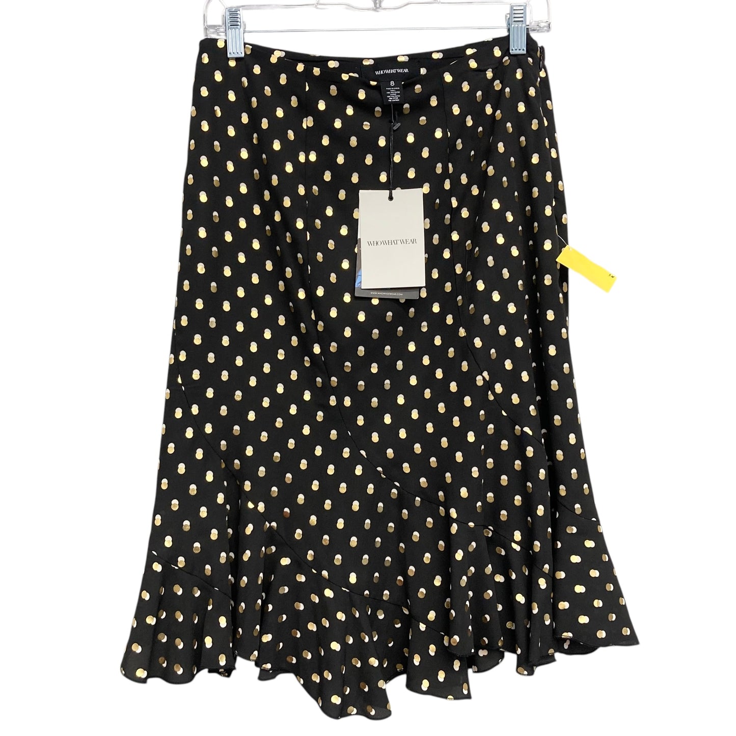 Skirt Midi By Who What Wear In Polkadot Pattern, Size:8
