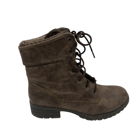 Boots Ankle Flats By Boc In Brown, Size:8