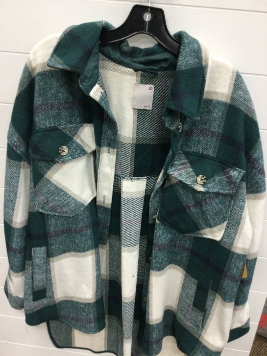Jacket Fleece By So In Teal, Size:L