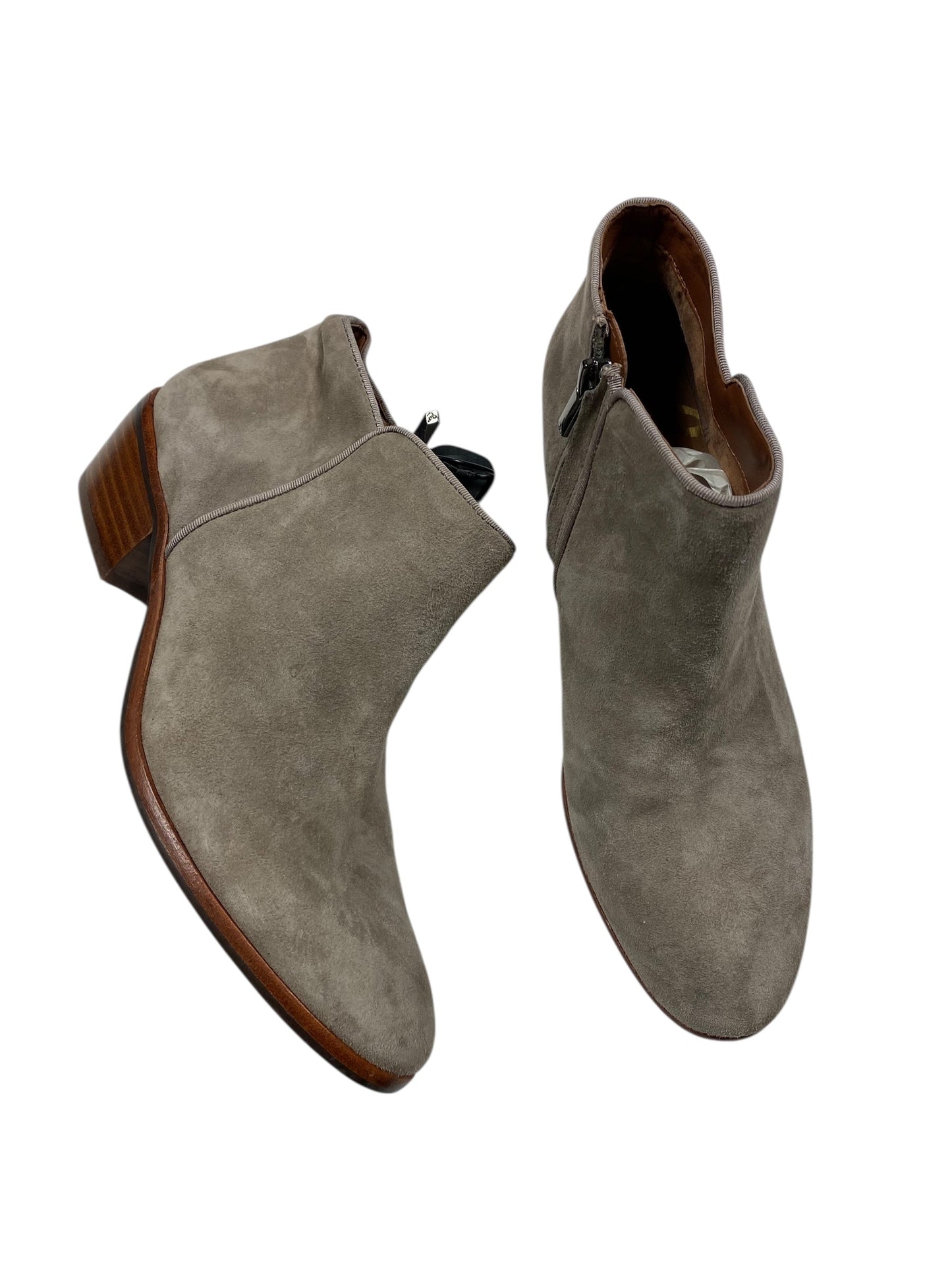 Boots Ankle Heels By Sam Edelman In Taupe, Size:8