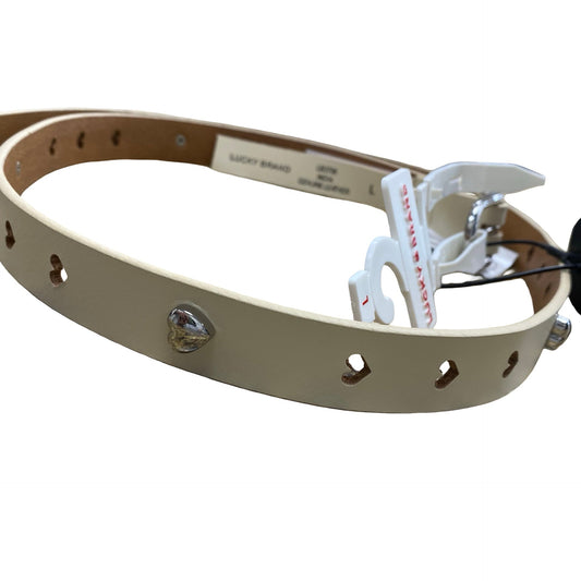 Belt Leather By Lucky Brand In Silver & Tan
