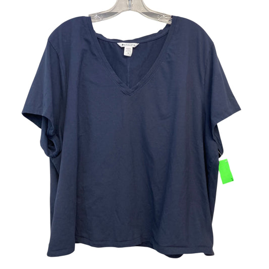 Athletic Top Ss By Athleta In Blue, Size:3X