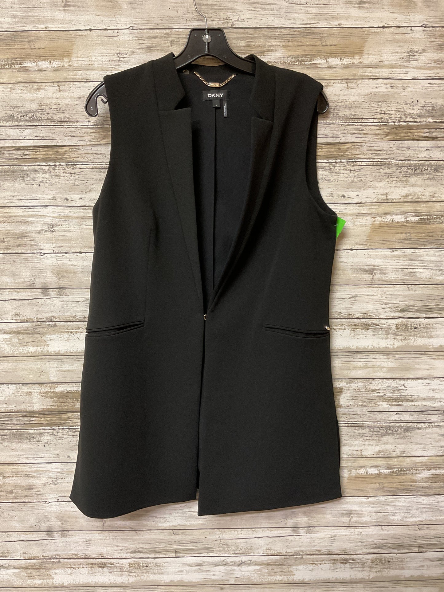 Vest Other By Dkny In Black & Gold, Size:10