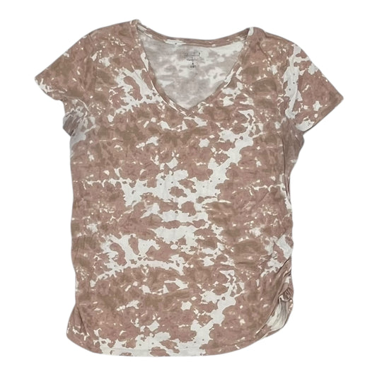 Mat Top Ss By Isabel Maternity In Pink & White, Size:Xl
