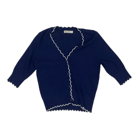 Sweater Cardigan By Grace Karin In Navy, Size:S