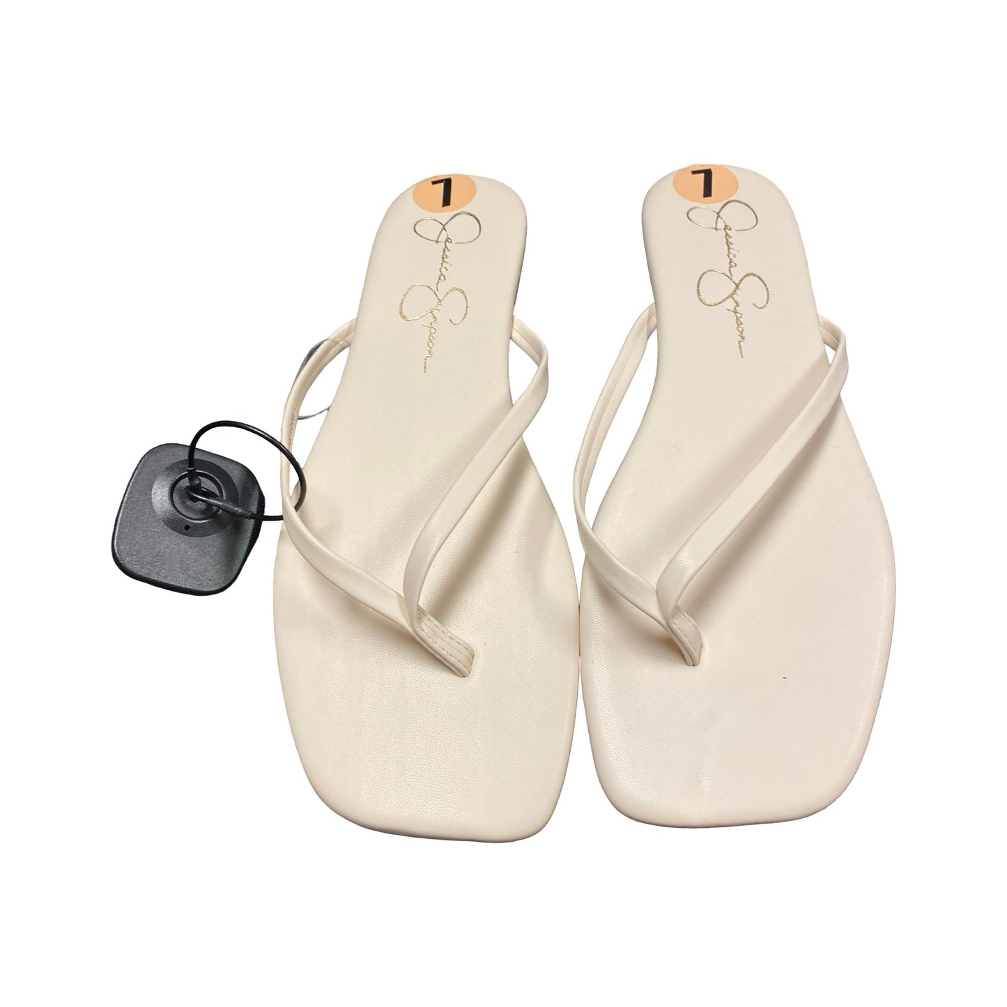 Sandals Flip Flops By Jessica Simpson In Tan, Size:7
