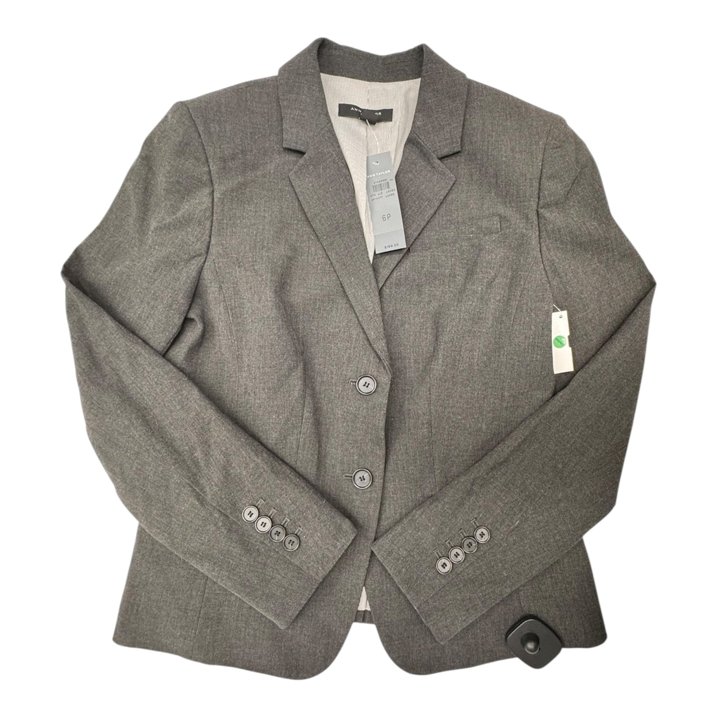 Blazer By Ann Taylor In Grey, Size:6P