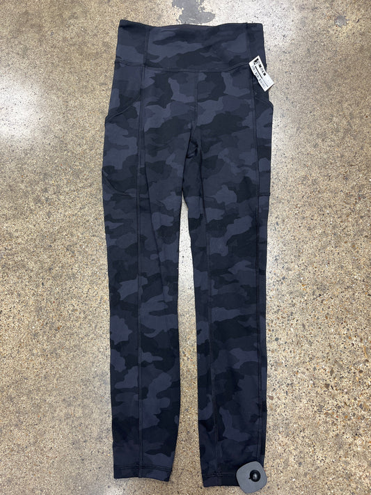 Athletic Leggings By Lululemon In Camouflage Print, Size:4
