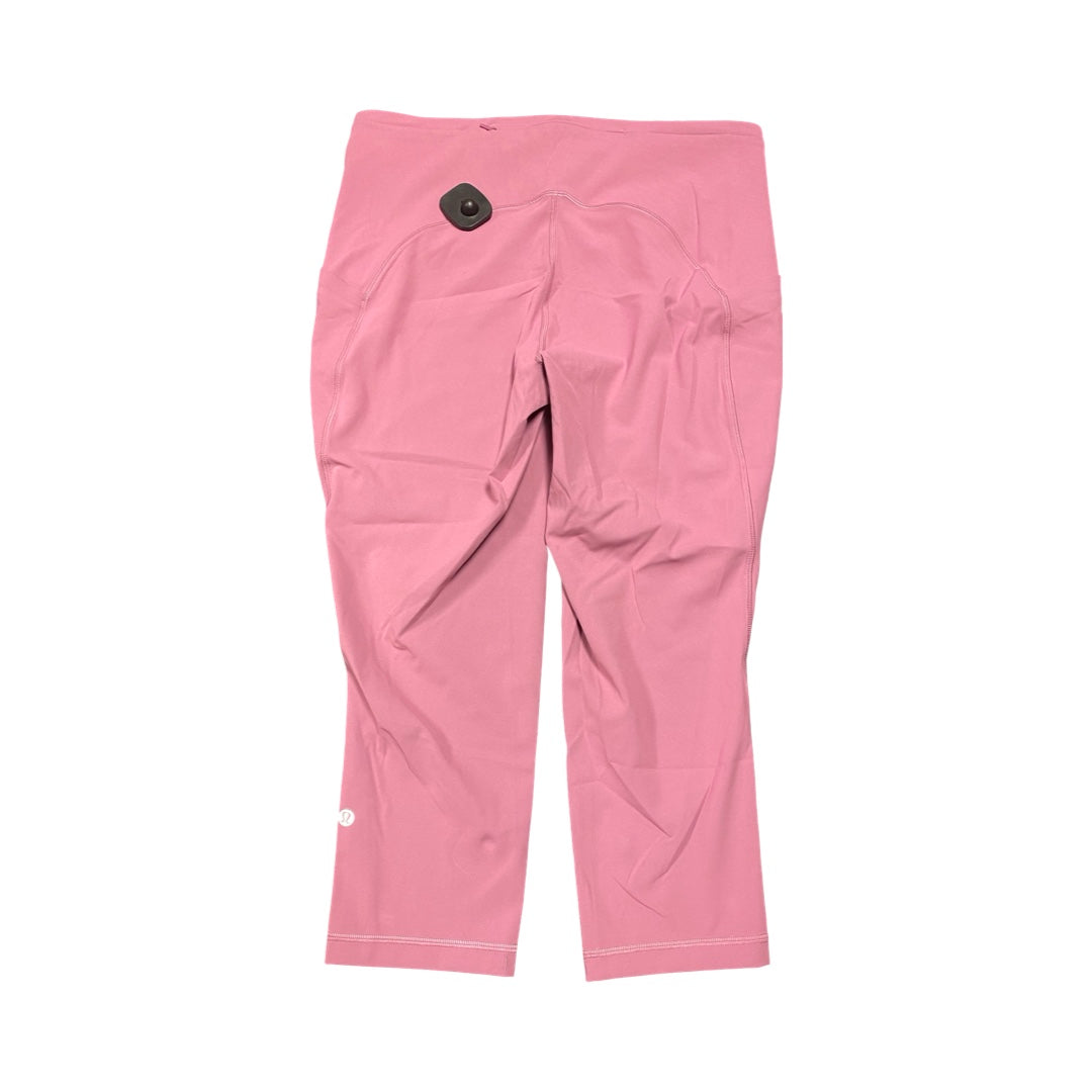 Athletic Leggings Capris By Lululemon In Pink, Size:12