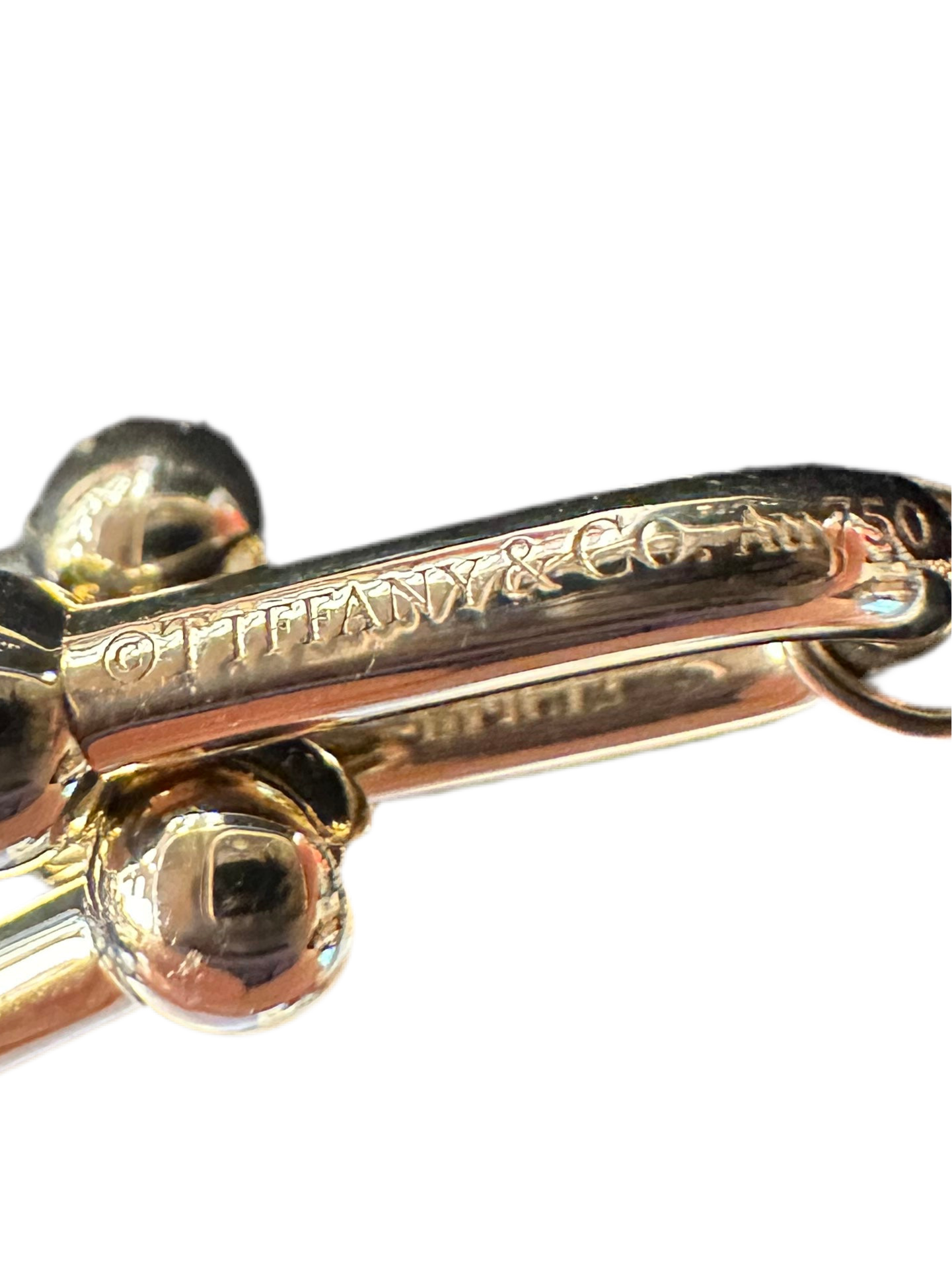 Tiffany & Company 18K Hardware Double Link Luxury Bracelet, SIZE: 6”